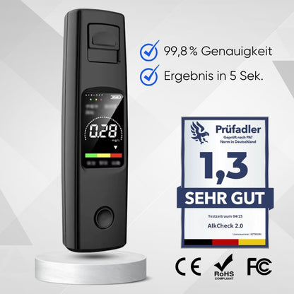 AlkCheck™ 2.0 - Präziser Alkoholtester für deinen Alltag
