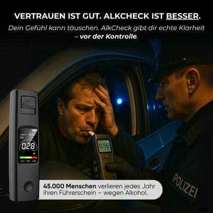 AlkCheck™ 2.0 - Präziser Alkoholtester für deinen Alltag