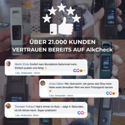 AlkCheck™ 2.0 - Präziser Alkoholtester für deinen Alltag